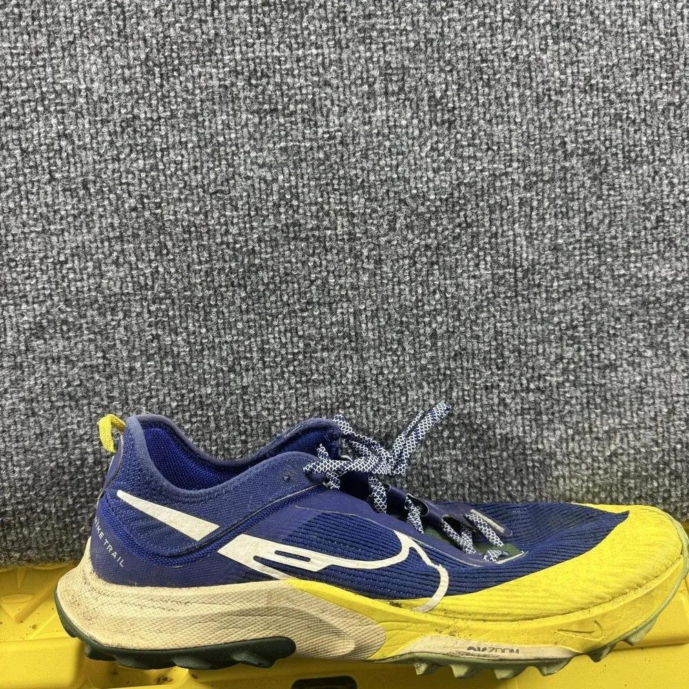 Nike Trail Running Shoes Mens Size 12 Blue Yellow Air Zoom Athletic Trail